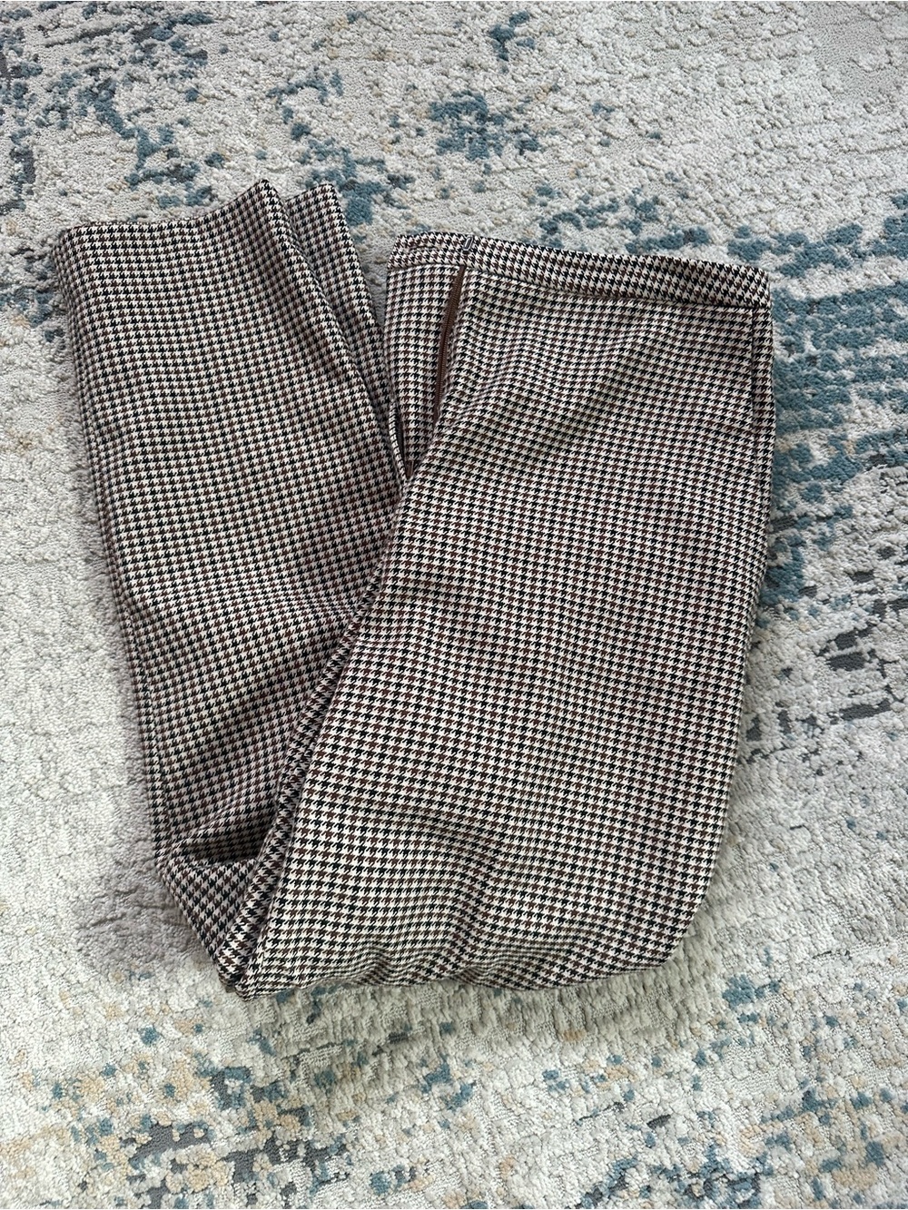 Houndstooth Ponte Pants - Black and White